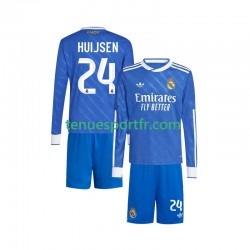 Kit Enfant Maillot Troisième Real Madrid Huijsen 24 2025-2026 à Manches Longues