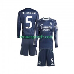 Kit Enfant Maillot Extérieur Real Madrid Jude Bellingham 5 2025-2026 à Manches Longues