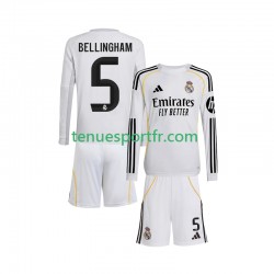 Kit Enfant Maillot Domicile Real Madrid Jude Bellingham 5 2025-2026 à Manches Longues