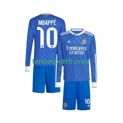 Kit Enfant Maillot Troisième Real Madrid Kylian Mbappe 10 2025-2026 à Manches Longues