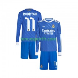 Kit Enfant Maillot Troisième Real Madrid Rodrygo 11 2025-2026 à Manches Longues
