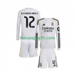 Kit Enfant Maillot Domicile Real Madrid Trent Alexander-Arnold 12 2025-2026 à Manches Longues