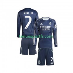 Kit Enfant Maillot Extérieur Real Madrid Vinicius Junior 7 2025-2026 à Manches Longues
