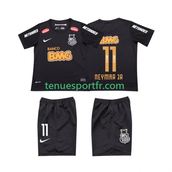 Kit Enfant Maillot Retro Extérieur Santos FC NEYMAR JR 11 Classic 2012 2013 à Manches Courtes