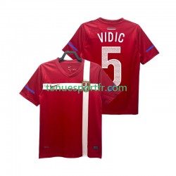 Homme Maillot Retro Domicile Serbie VIDIC 5 2010 à Manches Courtes