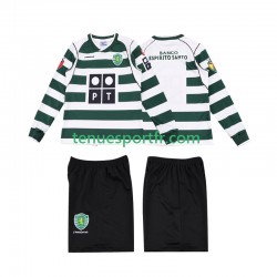 Kit Enfant Maillot Retro Domicile Sporting CP 2001 2003 à Manches Longues
