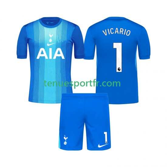 Kit Enfant Maillot Extérieur Tottenham Hotspur Gardien Guglielmo Vicario 1 2025-2026 à Manches Courtes