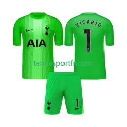Kit Enfant Maillot Domicile Tottenham Hotspur Gardien Guglielmo Vicario 1 2025-2026 à Manches Courtes