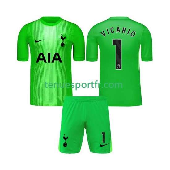 Kit Enfant Maillot Domicile Tottenham Hotspur Gardien Guglielmo Vicario 1 2025-2026 à Manches Courtes
